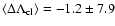 $\langle \Delta\Lambda_{\rm cl}\rangle=-1.2\pm7.9$