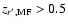 $z_{r',\rm MF}>0.5$
