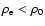 $\rho_{\rm e} < \rho_{\rm0}$