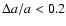 $\Delta a / a < 0.2$