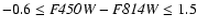 $-0.6\le {\it F450W-F814W}\le 1.5$