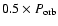 $0.5\times P_{\rm orb}$