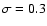 $\sigma=0.3$