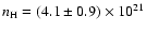 $n_{\rm H}=(4.1\pm0.9) \times10^{21}$