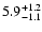 $\rm 5.9^{+1.2}_{-1.1}$