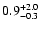 $\rm0.9^{+2.0}_{-0.3}$