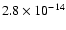 $2.8\times10^{-14}$