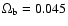 $\Omega_{\rm b} = 0.045$