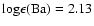 $\rm log \epsilon (Ba) = 2.13$