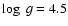 $\log~g = 4.5$