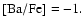 $\rm [Ba/Fe]=-1.$
