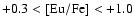 $\rm +0.3 <[Eu/Fe]< +1.0$