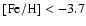 $\rm [Fe/H] < -3.7$
