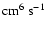 $\rm cm^6 ~s^{-1}$