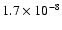 $1.7\times 10^{-8}$