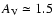 $A_{\rm V}\simeq1.5$