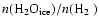 $n({\rm H_2O_{ice}})/n(\mbox{H$_2$ })$
