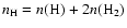 $n_{\rm H}=n({\rm H})+2n({\rm H}_2)$
