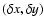 $(\delta x,\delta y)$