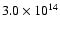 $3.0 \times 10^{14}$