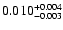 $0.010^{\rm +0.004}_{-0.003}$