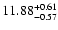 $11.88^{\rm +0.61}_{-0.57}$