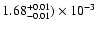 $1.68^{+0.01}_{-0.01})\times 10^{-3}$