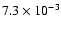 $7.3\times 10^{-3}$