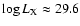 $\log L_{\rm X} \approx 29.6$