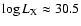 $\log L_{\rm X}\approx30.5$