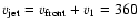 $v_{\rm jet}=v_{\rm front}+v_1=360$