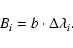 \begin{displaymath}%
B_i=b \cdot \Delta\lambda_i.
\end{displaymath}
