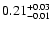 $\rm0.21^{+0.03}_{-0.01}$