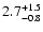 $\rm 2.7^{+1.5}_{-0.8}$