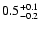 $\rm0.5^{+0.1}_{-0.2}$