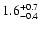 $\rm 1.6^{+0.7}_{-0.4}$
