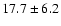 $ 17.7 \pm 6.2 $