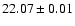 $22.07\pm0.01$