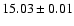 $15.03\pm0.01$