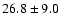 $ 26.8 \pm 9.0 $