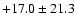$+ 17.0\pm 21.3$