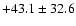 $+ 43.1 \pm 32.6$