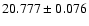 $20.777\pm0.076$