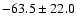 $-63.5 \pm 22.0$