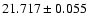$21.717\pm0.055$