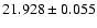 $21.928\pm0.055$