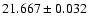 $21.667\pm0.032$