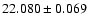 $22.080\pm0.069$