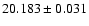$20.183\pm0.031$