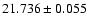 $21.736\pm0.055$
